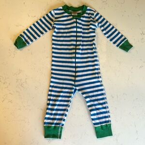 Hanna Andersson Blue and Green Stripe PJs